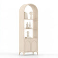 Estantería estrecha con remate arqueado - beige