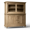 Vitrina con módulo superior y puertas inferiores - beige